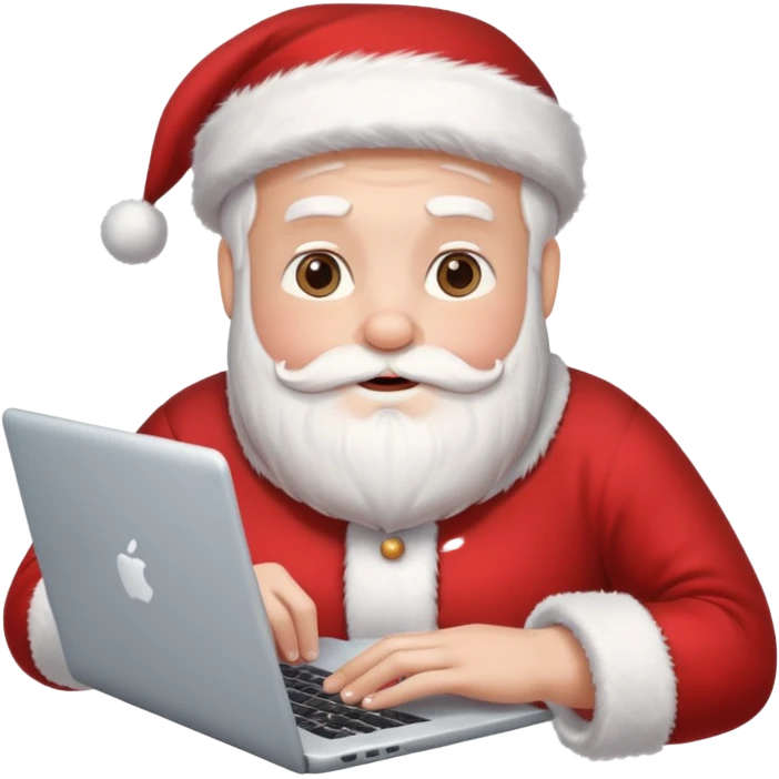 santa god with laptop, direct emoji