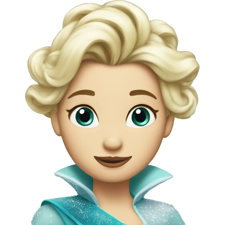duck with hair like elsa from frozen emoji