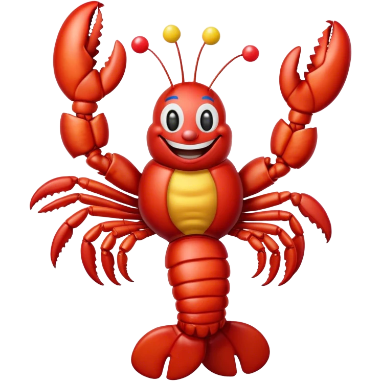A lobster dressed as a clown emoji