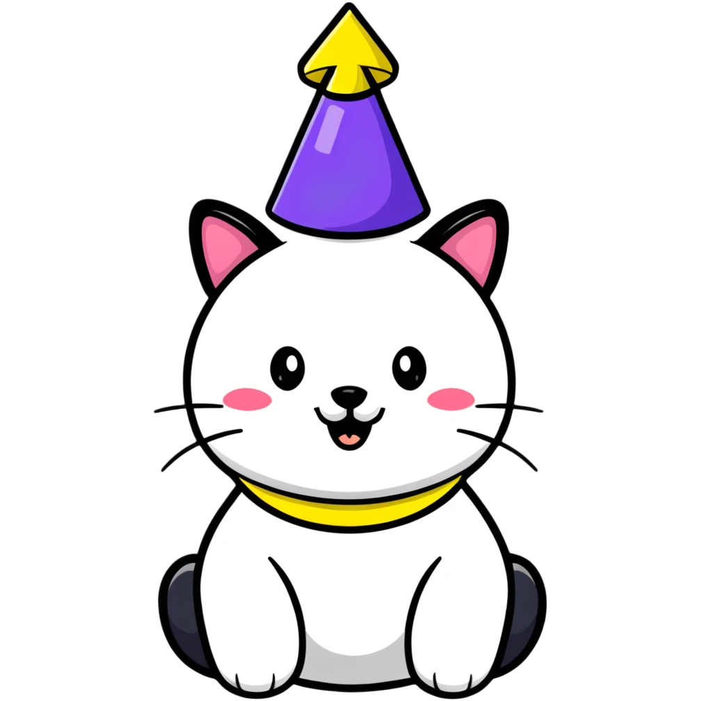 party animal with party hat emoji