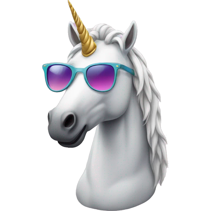 unicorn with sunglasses emoji