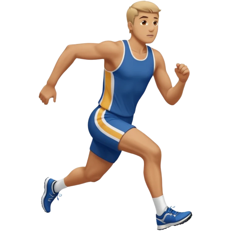 tall, stocky man running in a track meet emoji