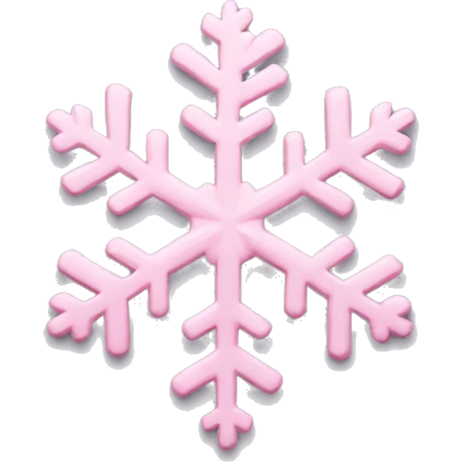 pastel pink snowflake  emoji