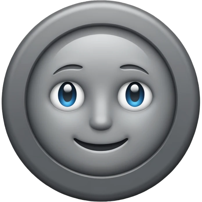 Grey circle no face emoji