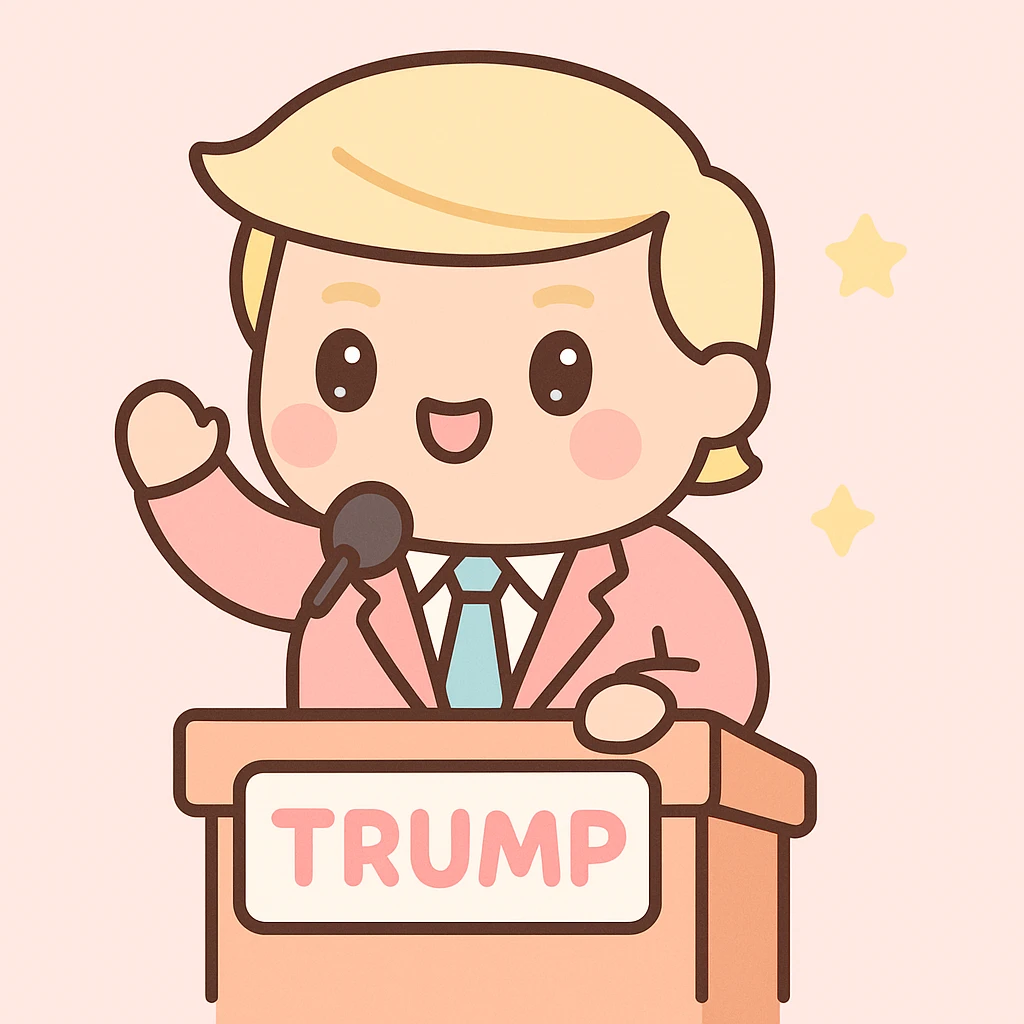 Donald Trump speaking at a rally emoji
