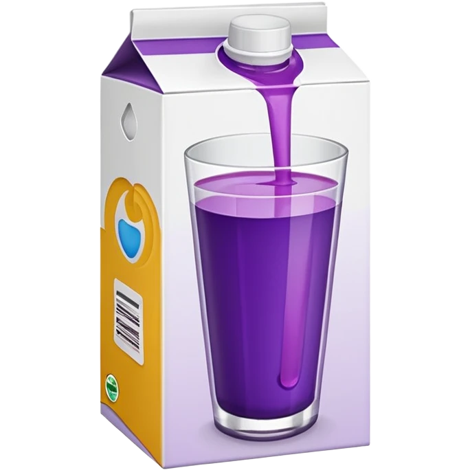 suco de caixinha branco e roxo emoji