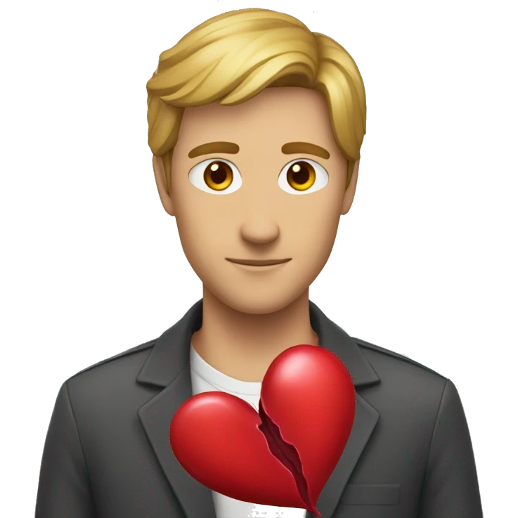 simple red bleeding heart emoji