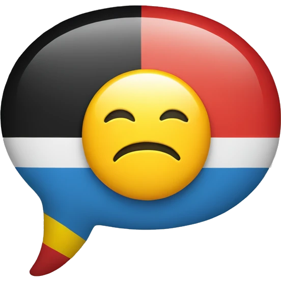 message bubble with german flag emoji