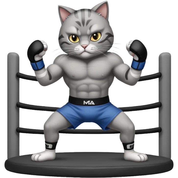 cat doing MMA fighting emoji
