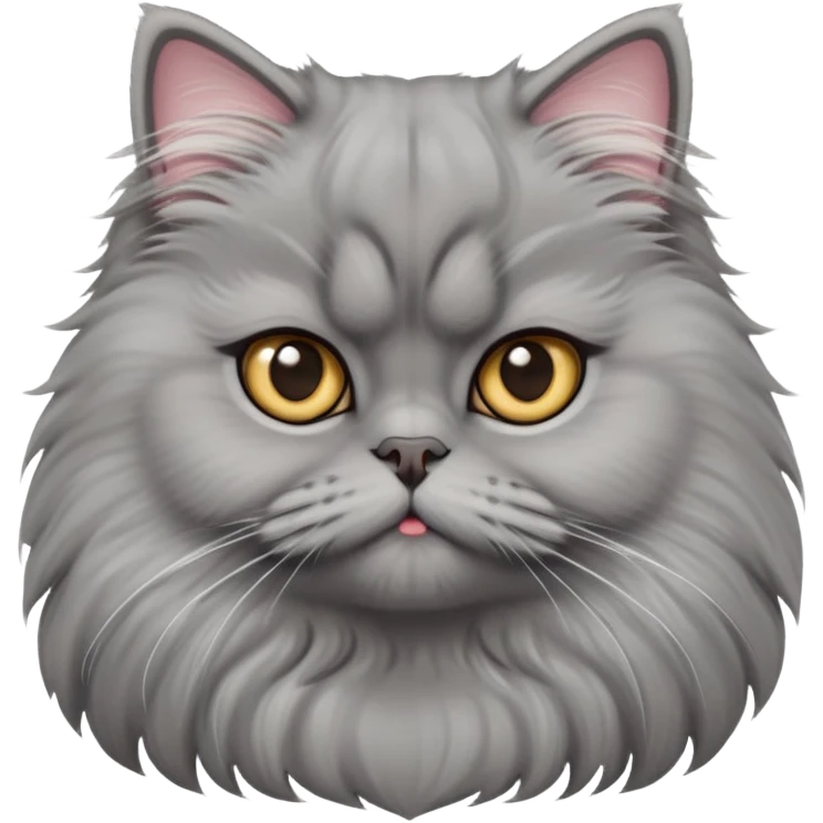 cinematic-adorable-big-eyed-fluffy-grey-persian-cat-portrait-emoji,-head-tilted-playfully-with-a-sweet-expression,-fluffy-grey-fur,-simplified-yet-irresistibly-cute-features-with-large,-expr emoji