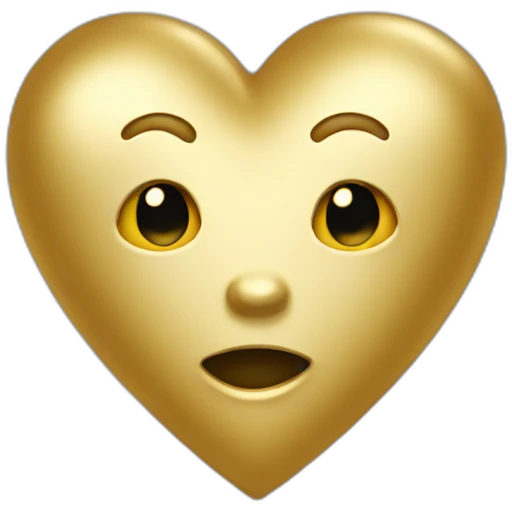 Gold heart emoji