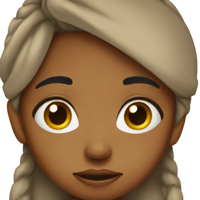 Brown girl crying  emoji