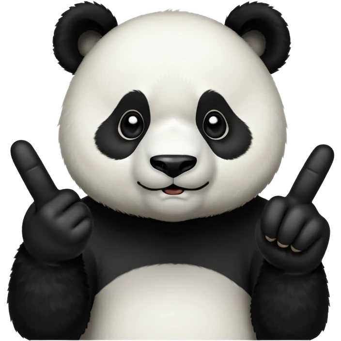 Panda sticking the middle finger  emoji