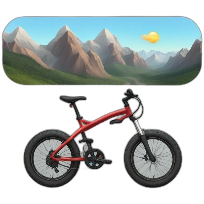 bike at mountains emoji