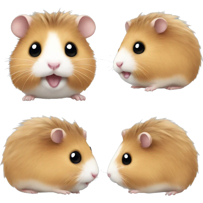 hamster with hair emoji