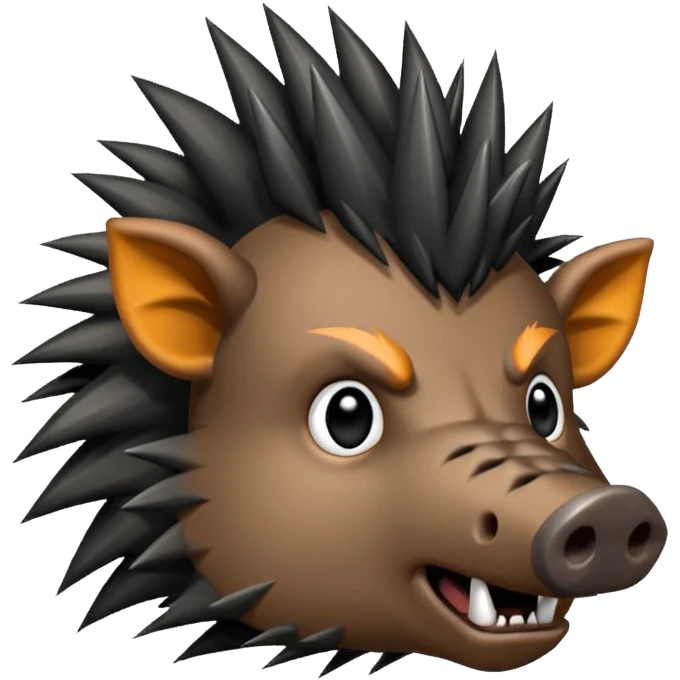 wild boar, punk hair emoji
