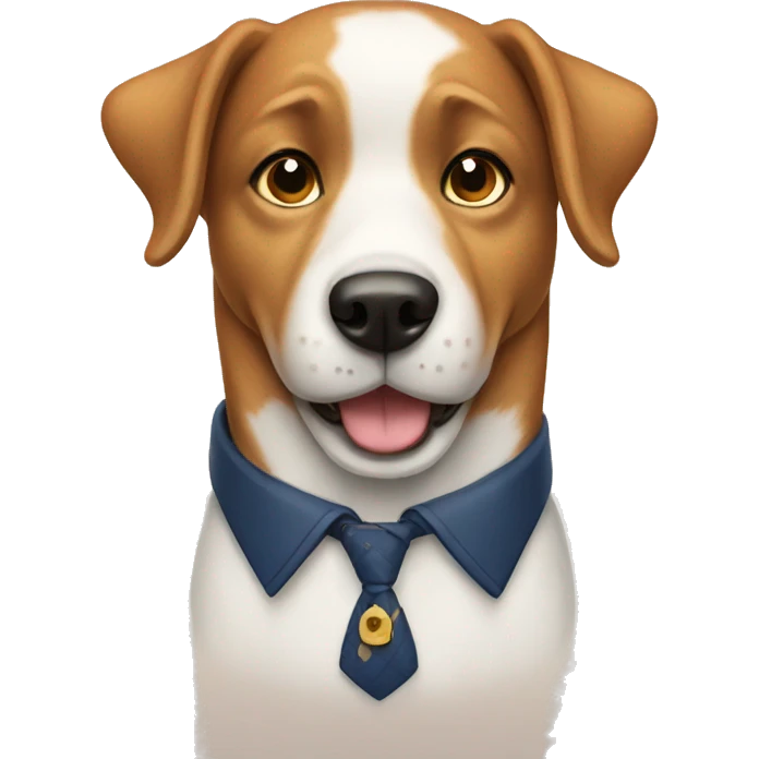 Preppy dog emoji