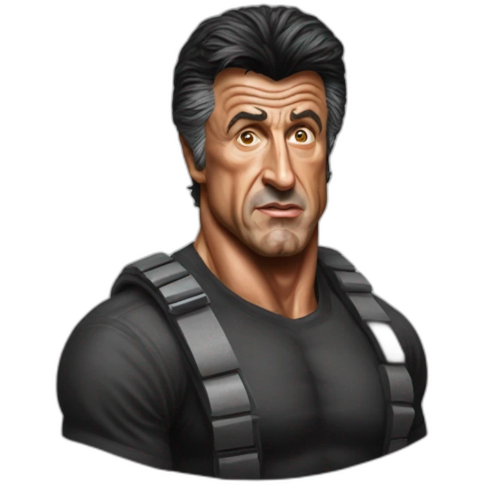 Sylvester Stallone portrait emoji