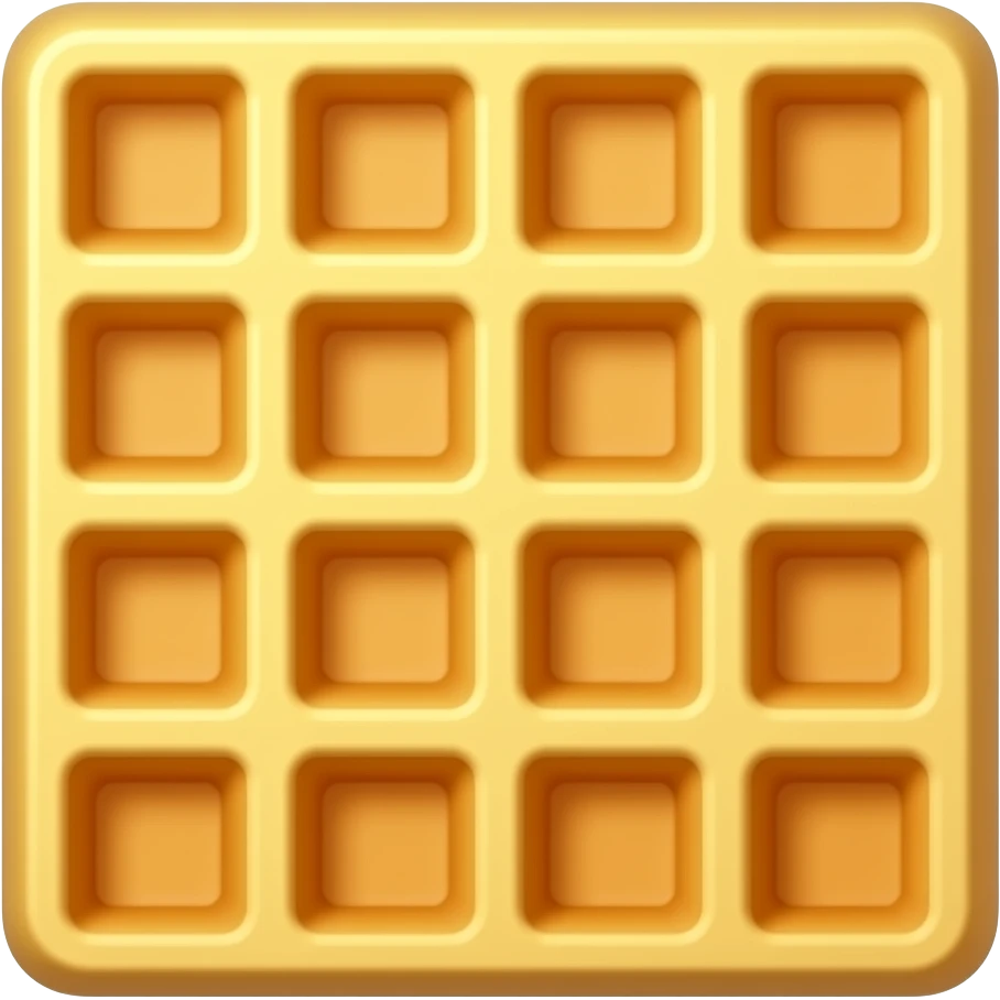 butter waffle square shape emoji