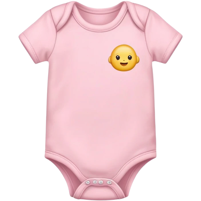 Plain pink pastelbaby’s onesie shirt emoji