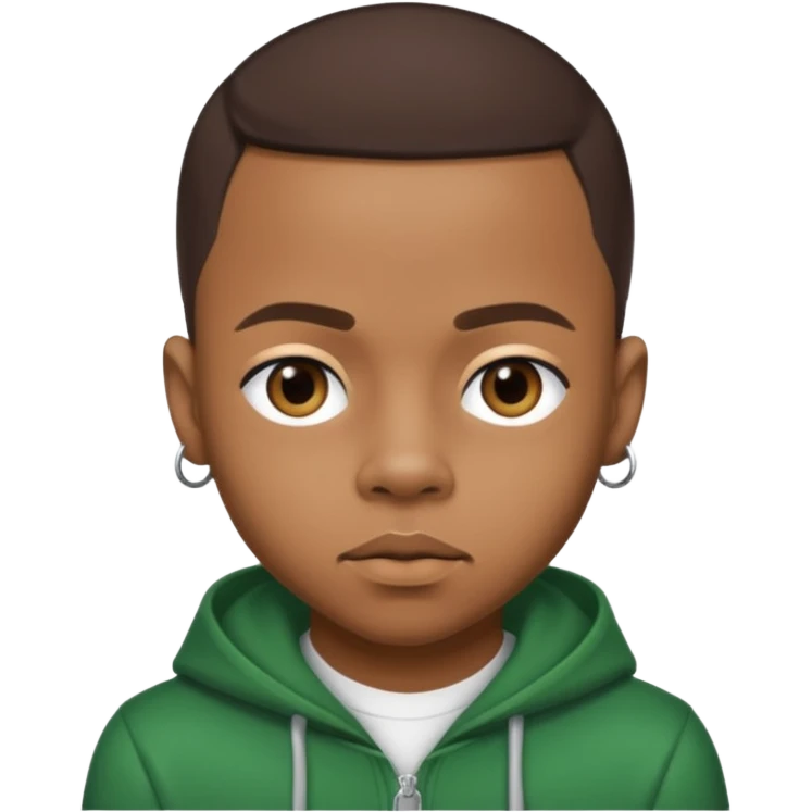 Shad "Bow Wow" Moss with dark brown hair emoji