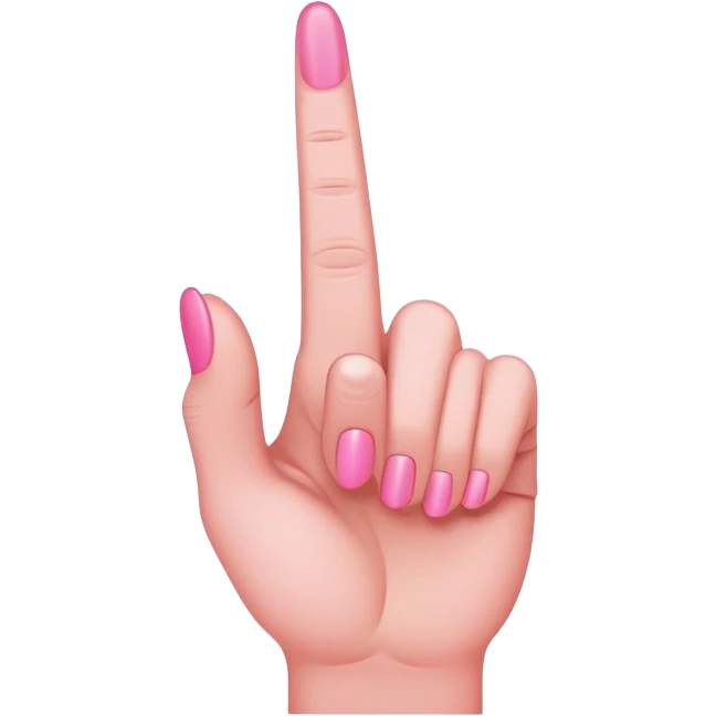 pink middle finger emoji