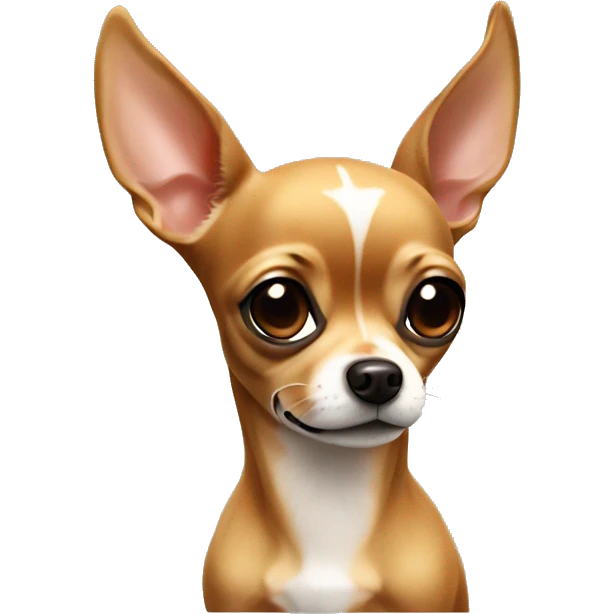 realistic deer headed chihuahua with tan and brown coloring  emoji