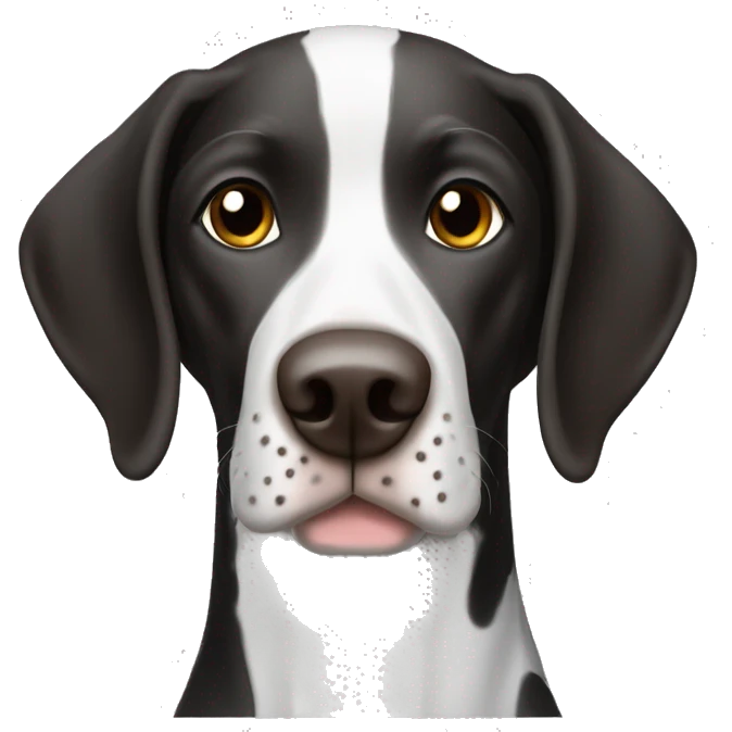 Black and white German shorthair pointer emoji