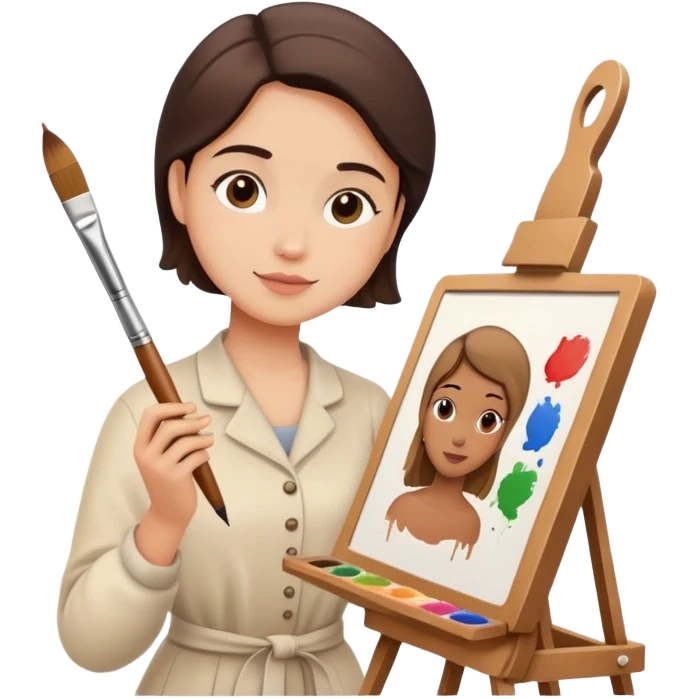 artist painting at easel emoji