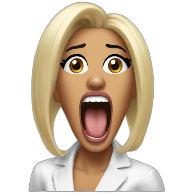 Cardi B screaming emoji