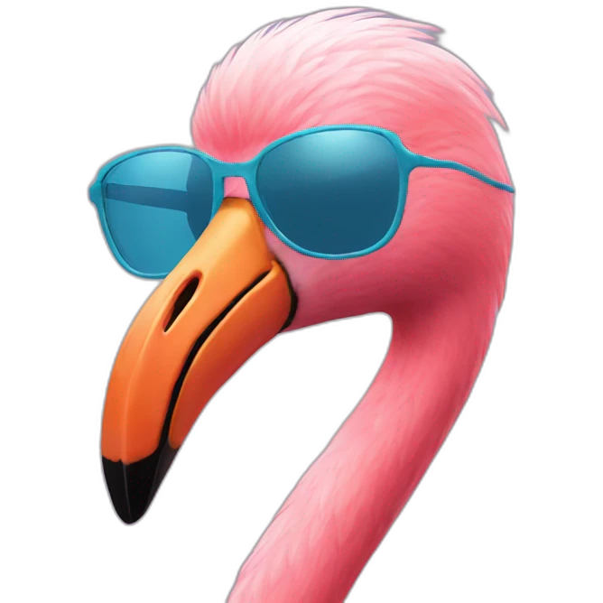 Flamingo sunglasses emoji