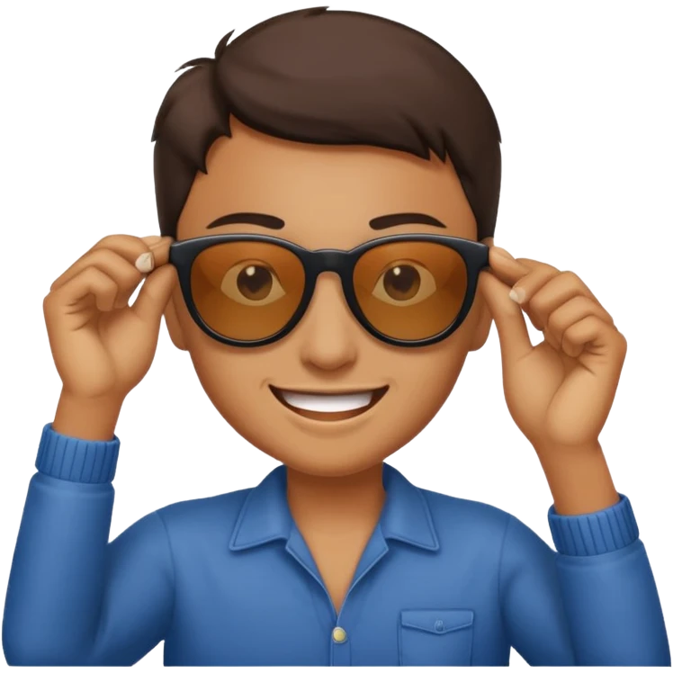 😎 make emoji like this but pull the gogolles emoji