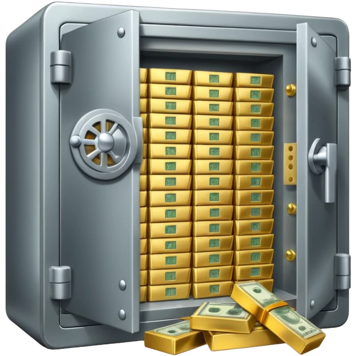 Bank vault full of money  emoji