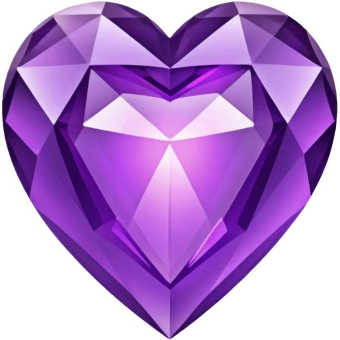 Purple crystal heart emoji