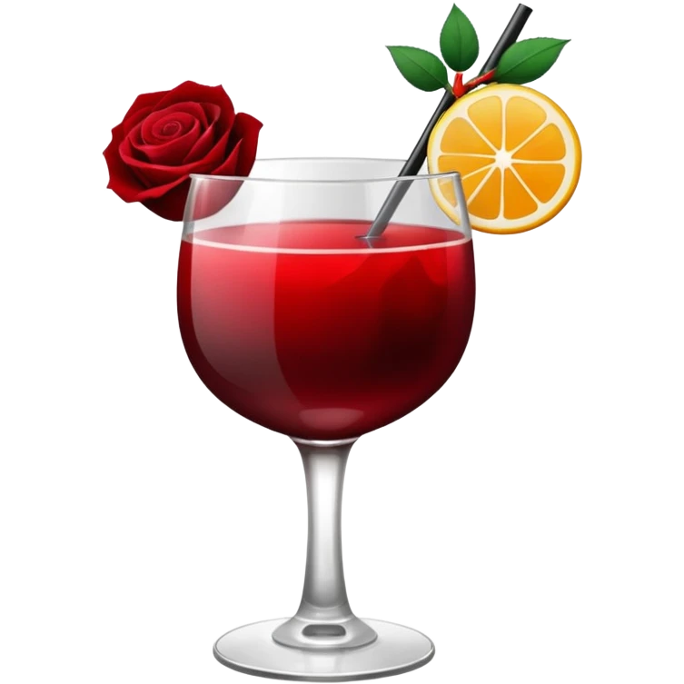 🍸+🍹+🖤+🌹 emoji