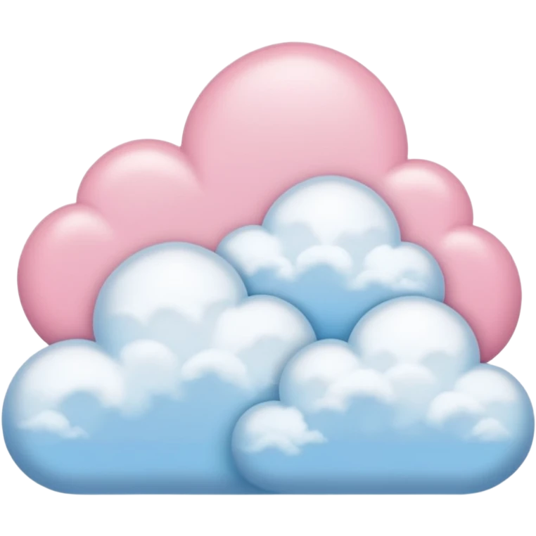 Sky blue and baby pink emoji