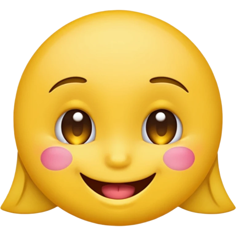 Yellow emoji doing flirty face emoji
