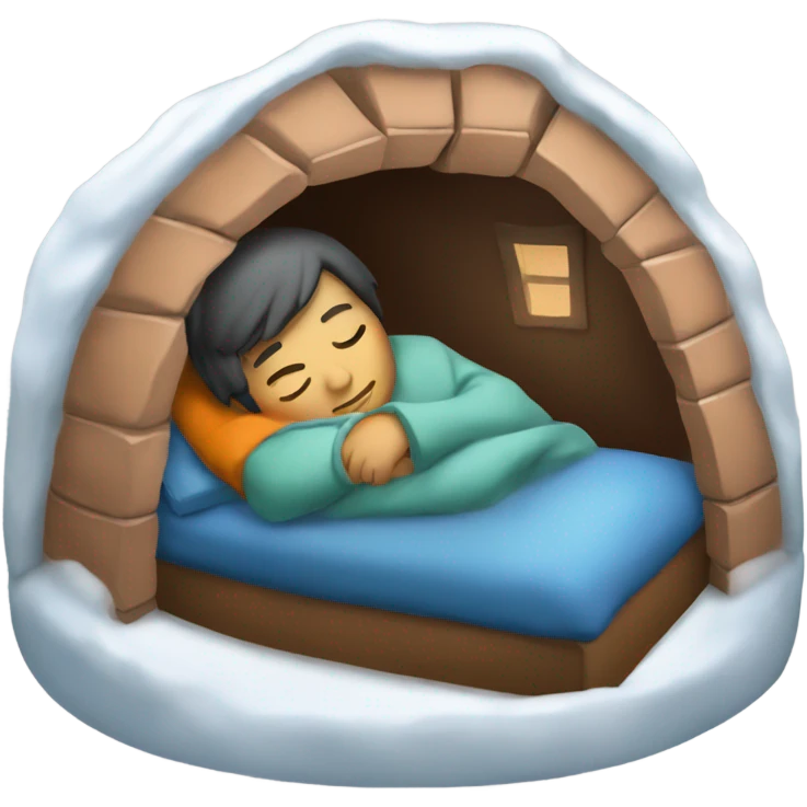 Sleeping in igloo  emoji