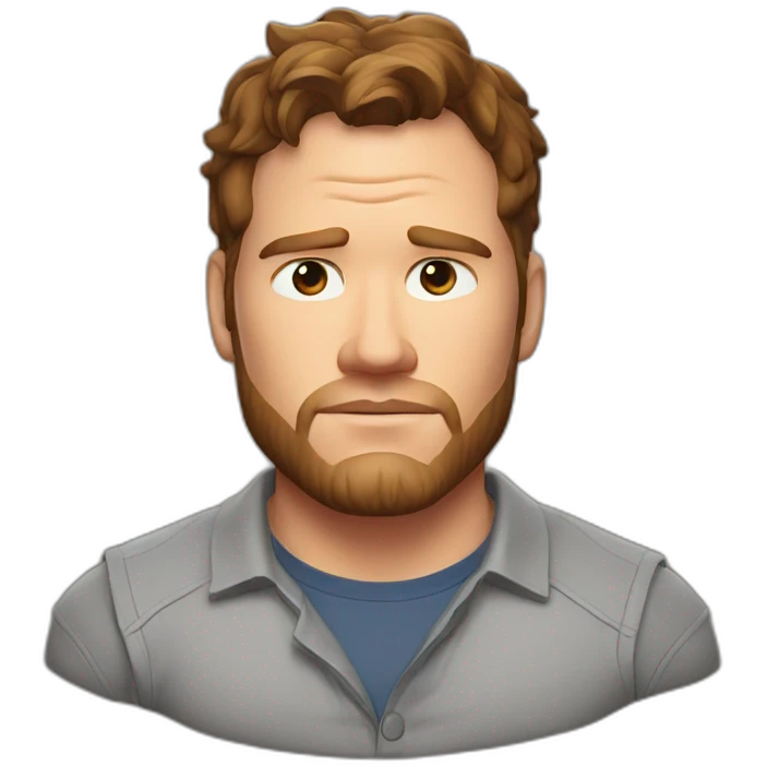 chris pratt serious emoji