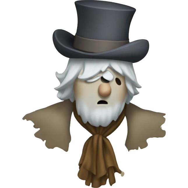 Nearly Headless Nick is a ghost in tattered noble attire with his head barely attached to his neck. Despite his eerie appearance, he carries an air of faded dignity. emoji