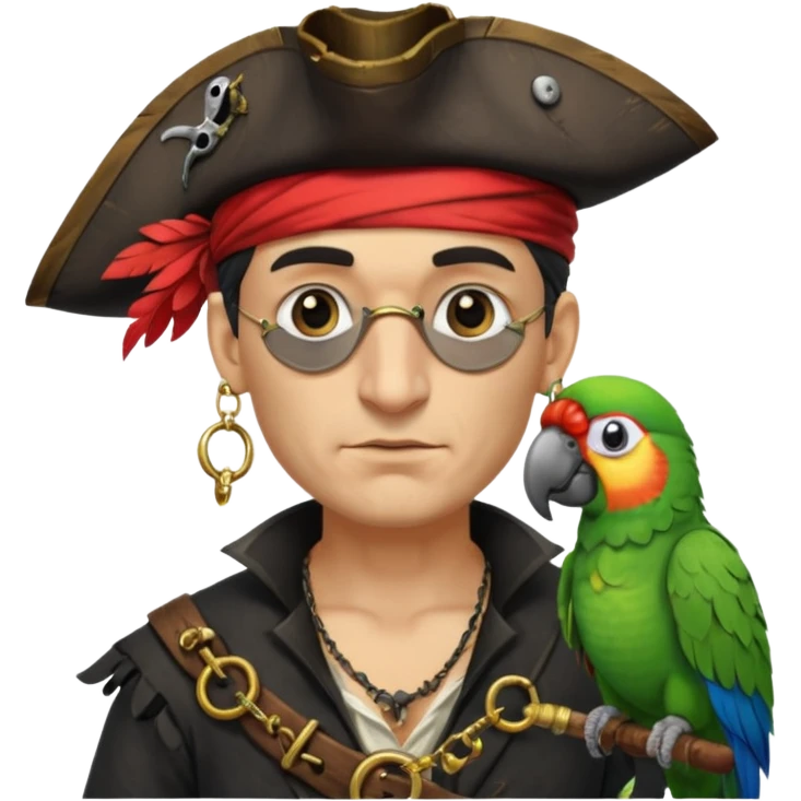 pirate and parrot emoji