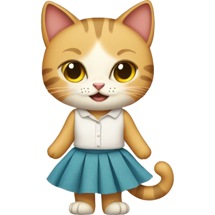 cat wearing a skirt  emoji