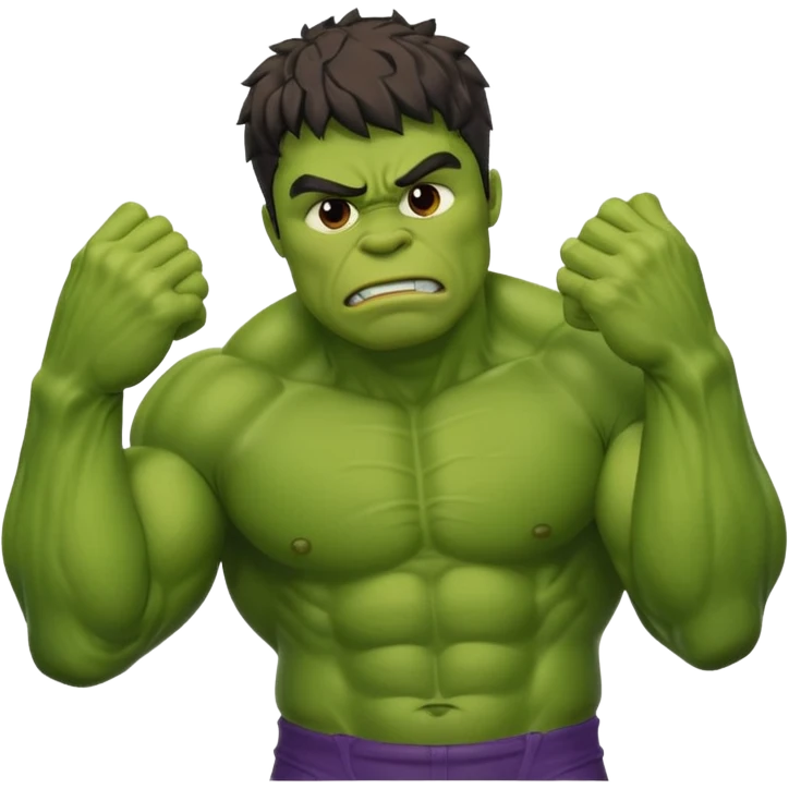 Create a man in a Hulk costume with a face palm emoji