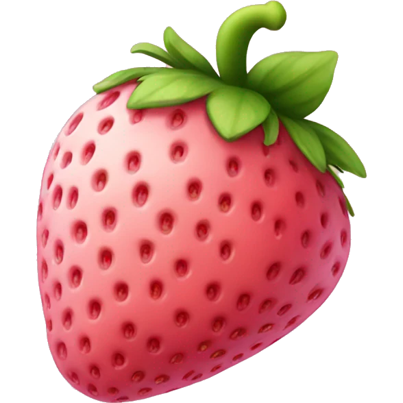 Pink strawberry emoji