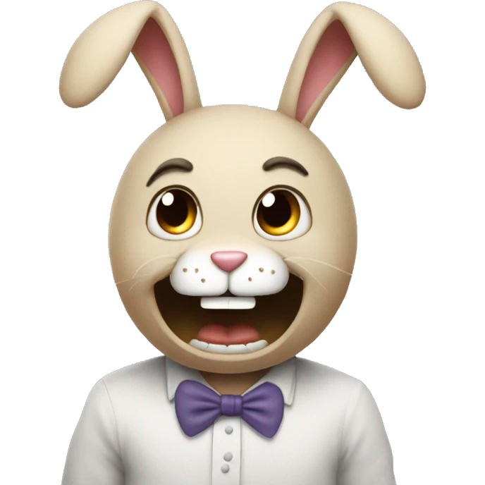 Adorable mad bunny emoji