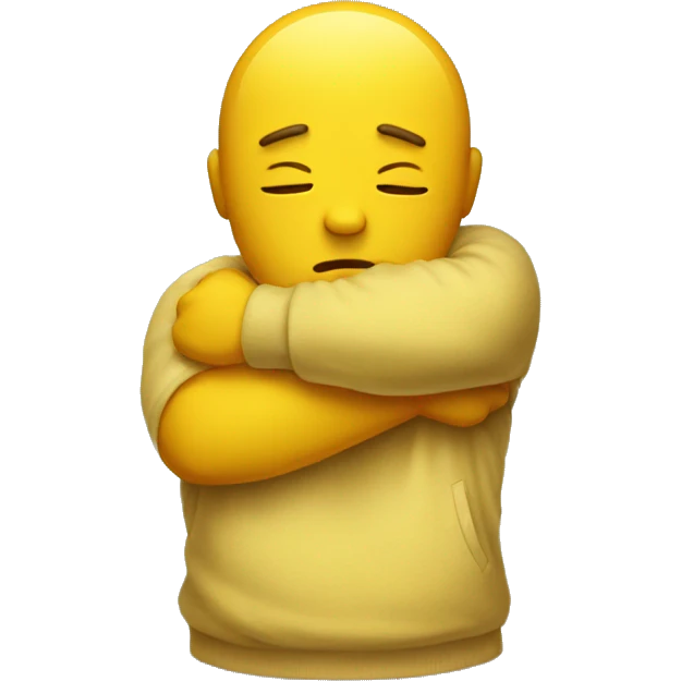 Sad hug yellow face  emoji