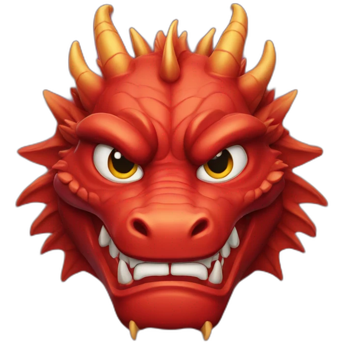 Red-Chinese-dragon-face emoji
