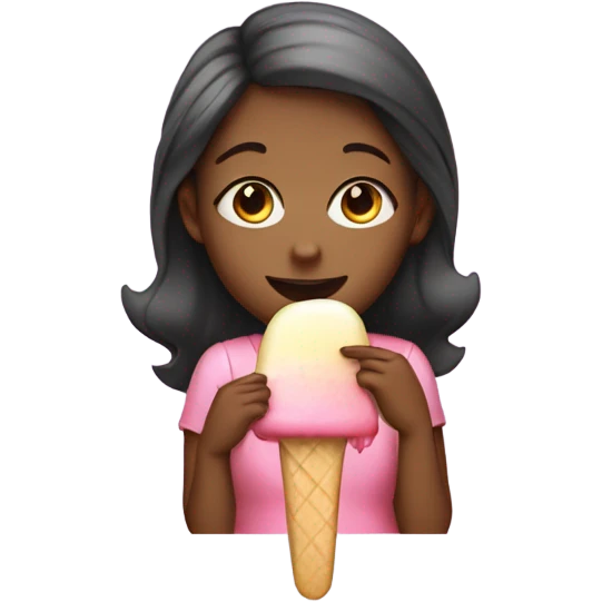 Girl eating popsicle  emoji