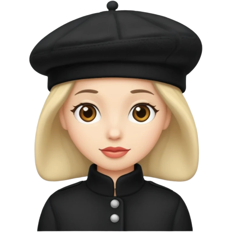 black winter beret emoji