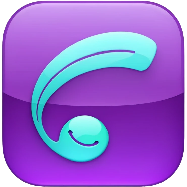 Purple and Cian Symbol Spotify app emoji